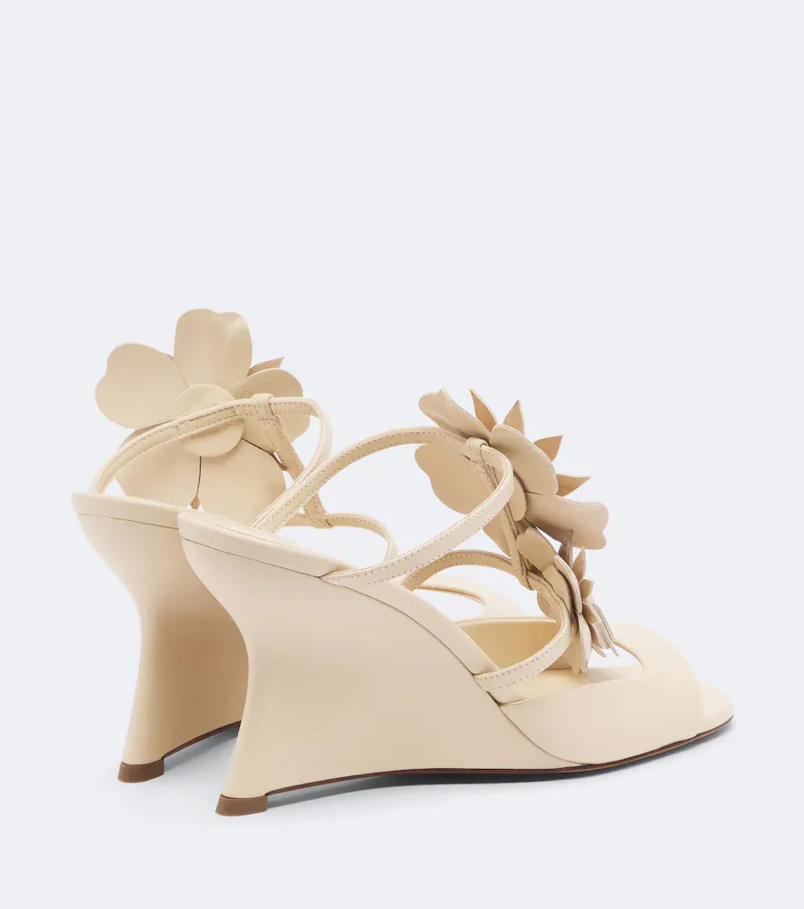 Zimmermann Belara floral-appliqué leather wedge mules | Thumbnail 3 Zimmermann Belara floral-appliqué leather wedge mules | Thumbnail 3