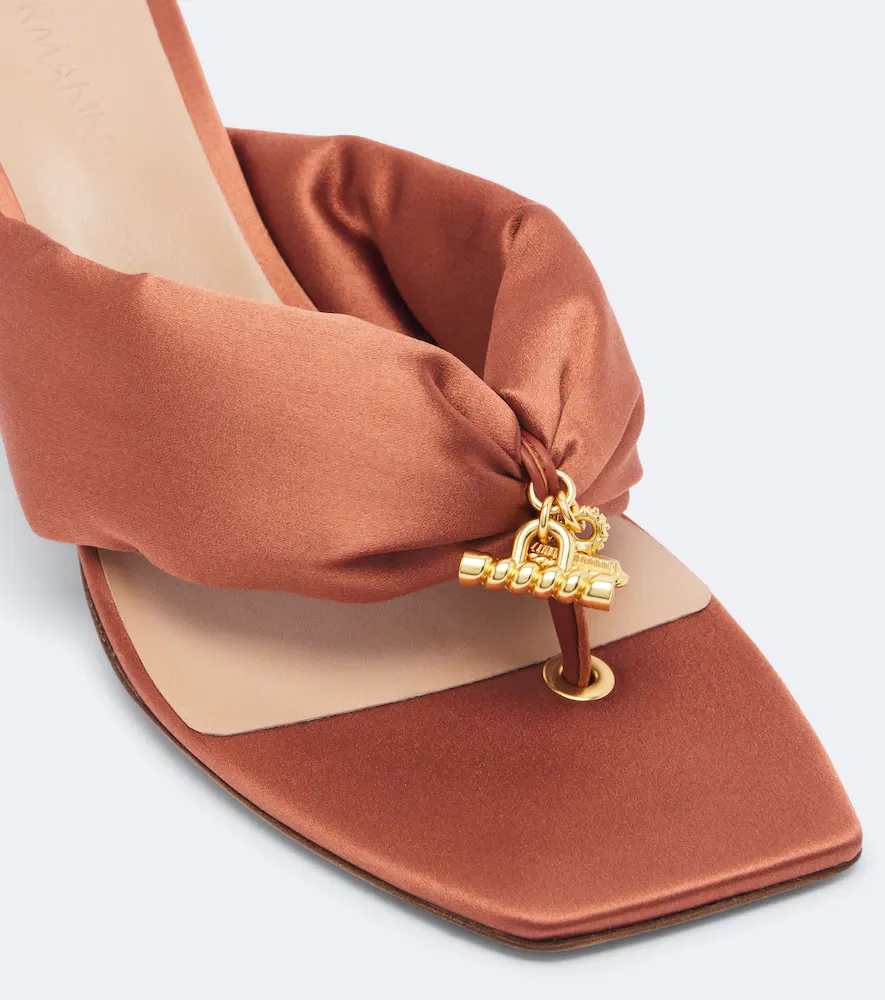 Zimmermann Idle embellished satin thong sandals | Thumbnail 2