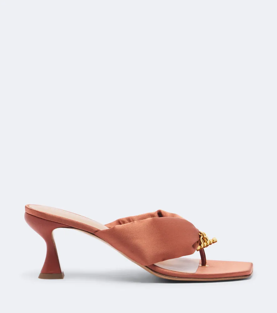 Zimmermann Idle embellished satin thong sandals | Thumbnail 3