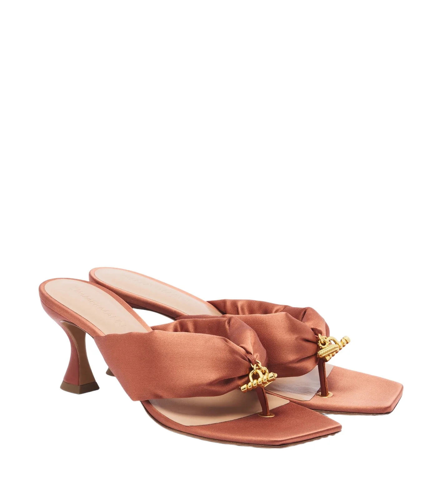 Zimmermann Idle embellished satin thong sandals
