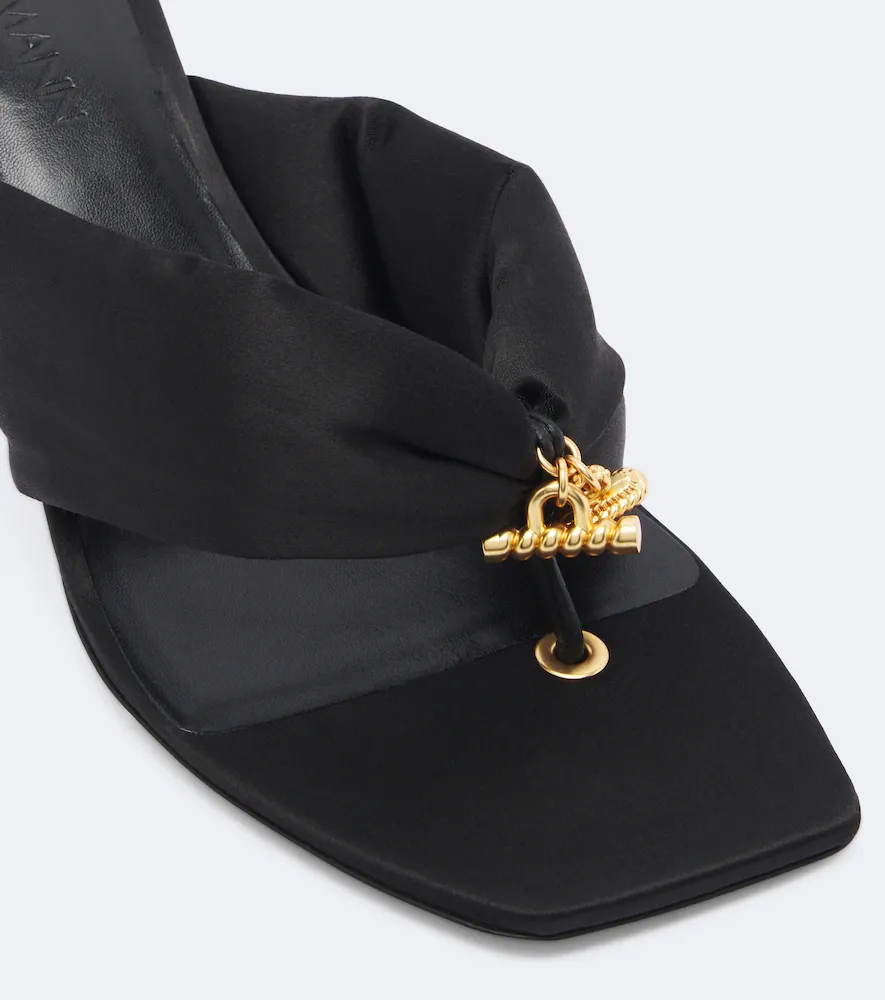 Zimmermann Idle embellished satin thong sandals | Thumbnail 3 Zimmermann Idle embellished satin thong sandals | Thumbnail 3