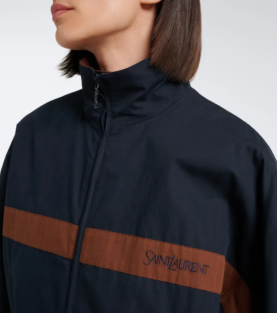 Saint Laurent Logo cotton jacket | Thumbnail 4 Saint Laurent Logo cotton jacket | Thumbnail 4