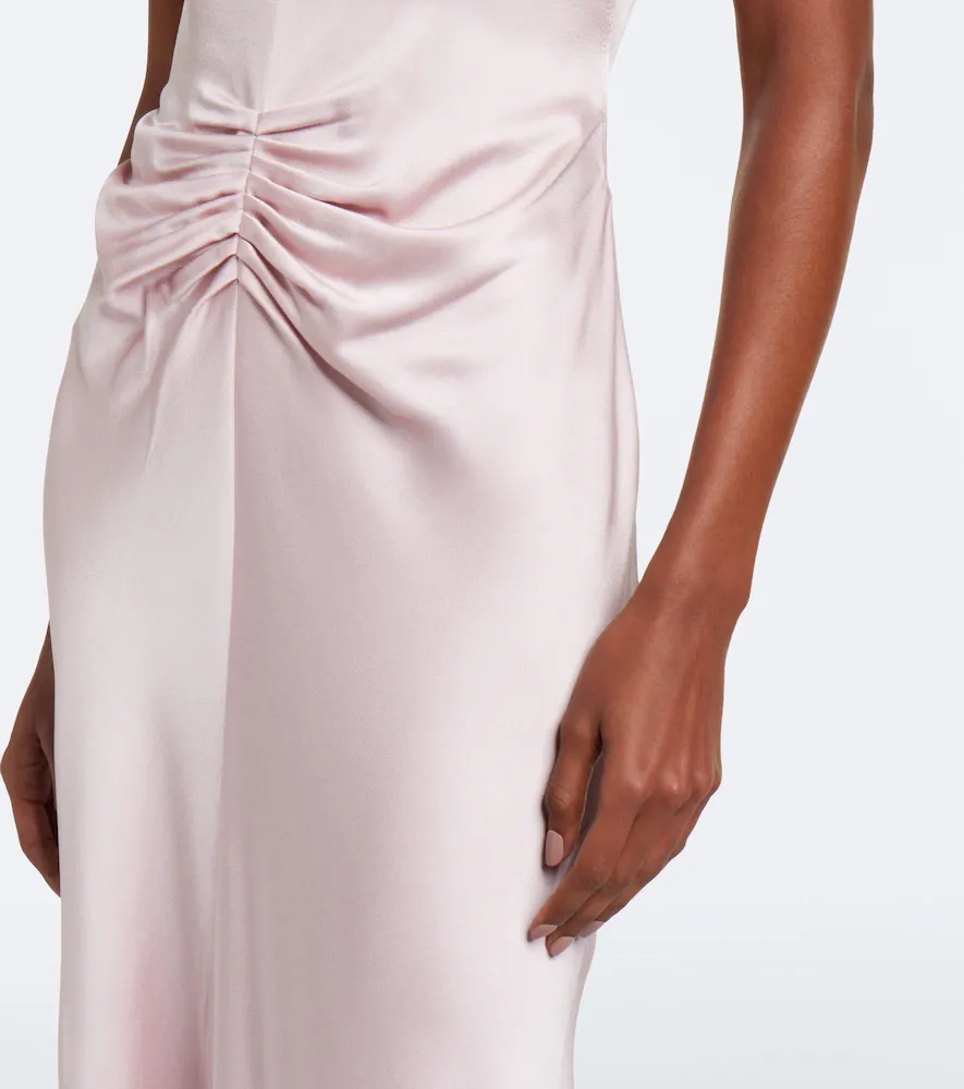 Victoria Beckham Isabella gathered crêpe satin gown | Thumbnail 3