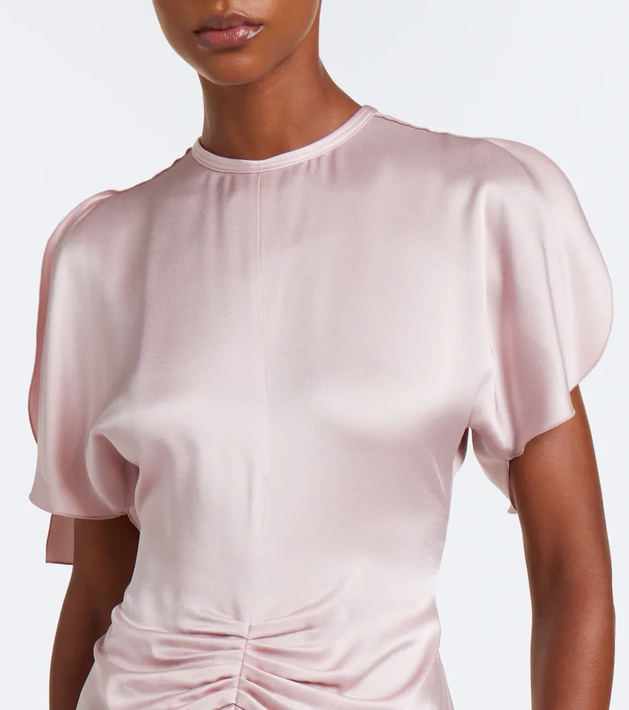 Victoria Beckham Isabella gathered crêpe satin gown | Thumbnail 5