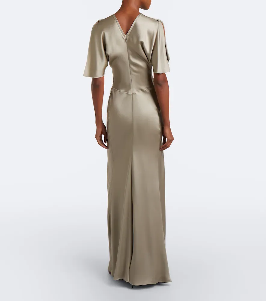 Victoria Beckham Isabella gathered crêpe satin gown | Thumbnail 6