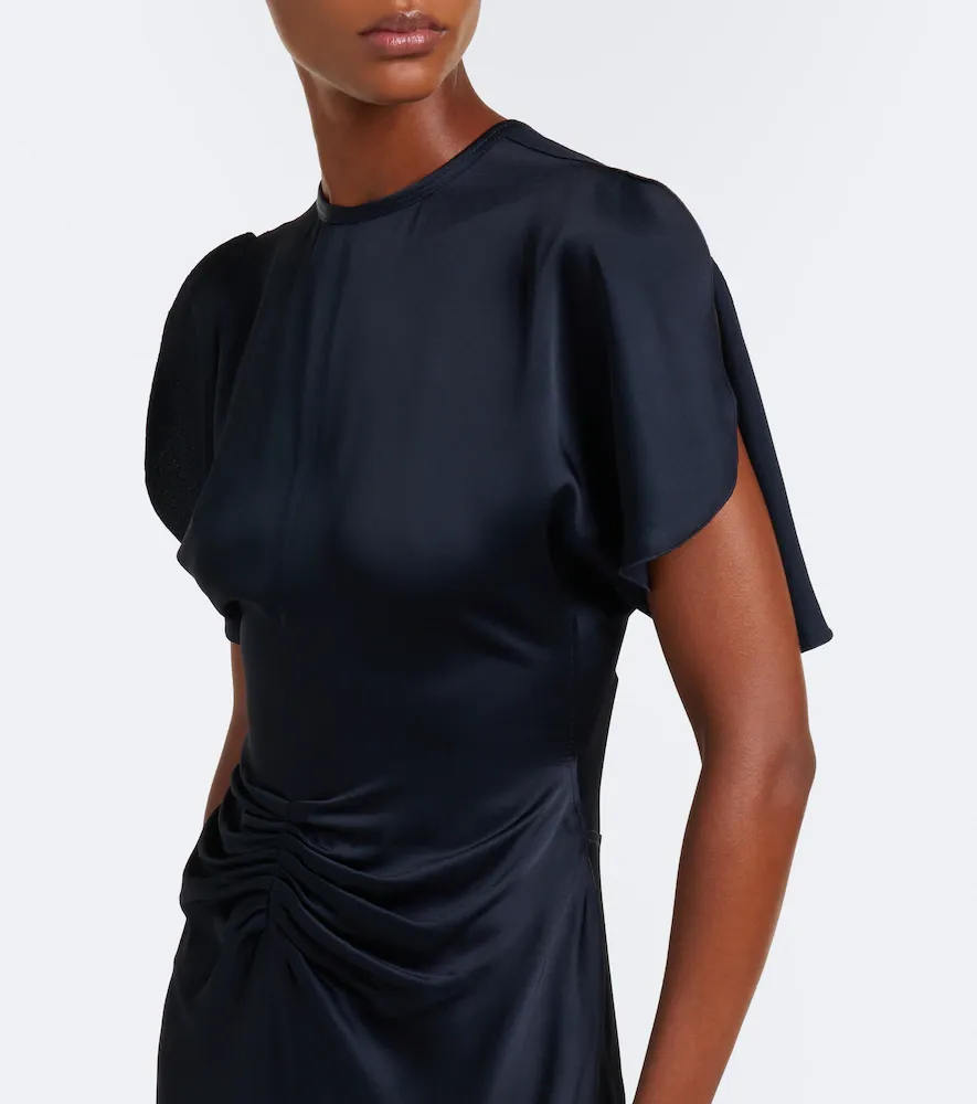 Victoria Beckham Isabella gathered crêpe satin gown | Thumbnail 3