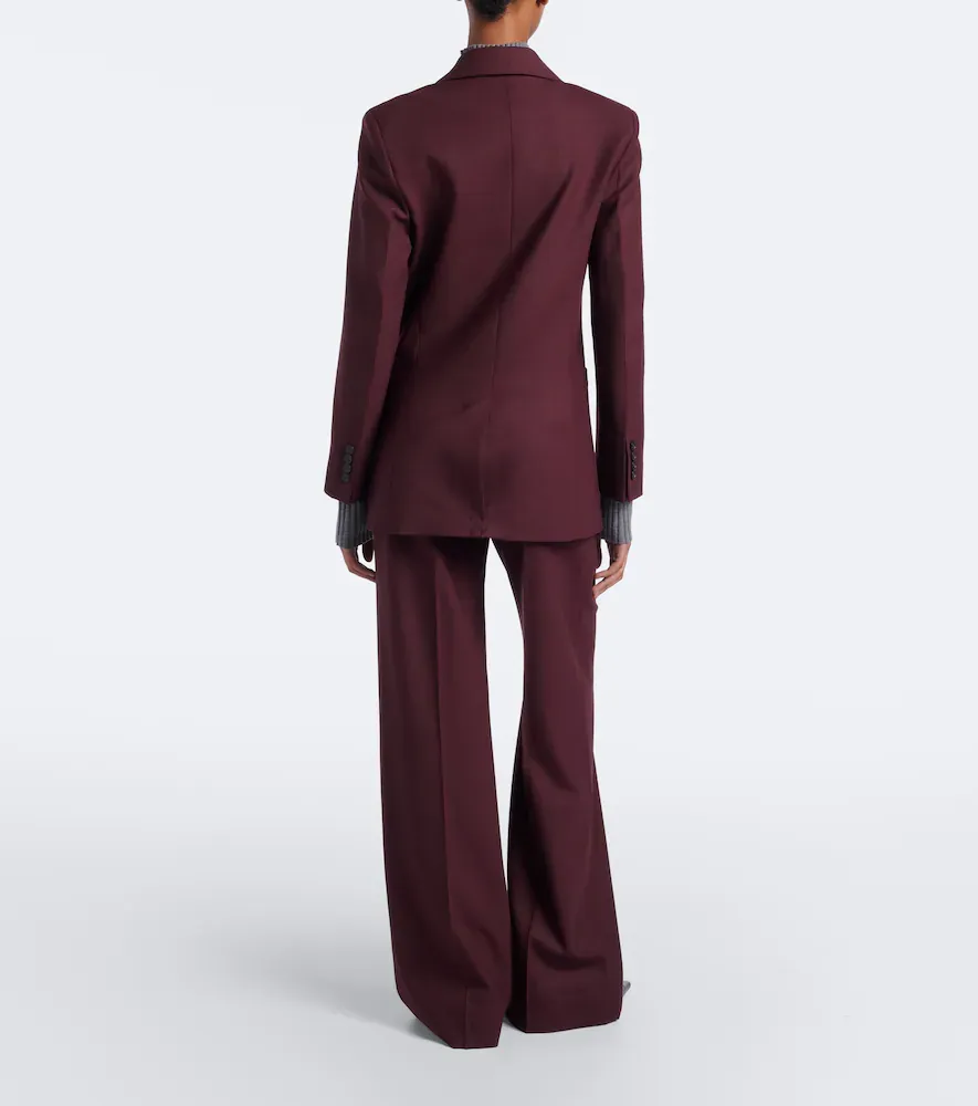 Victoria Beckham Alina flannel wide-leg pants | Thumbnail 3 Victoria Beckham Alina flannel wide-leg pants | Thumbnail 3