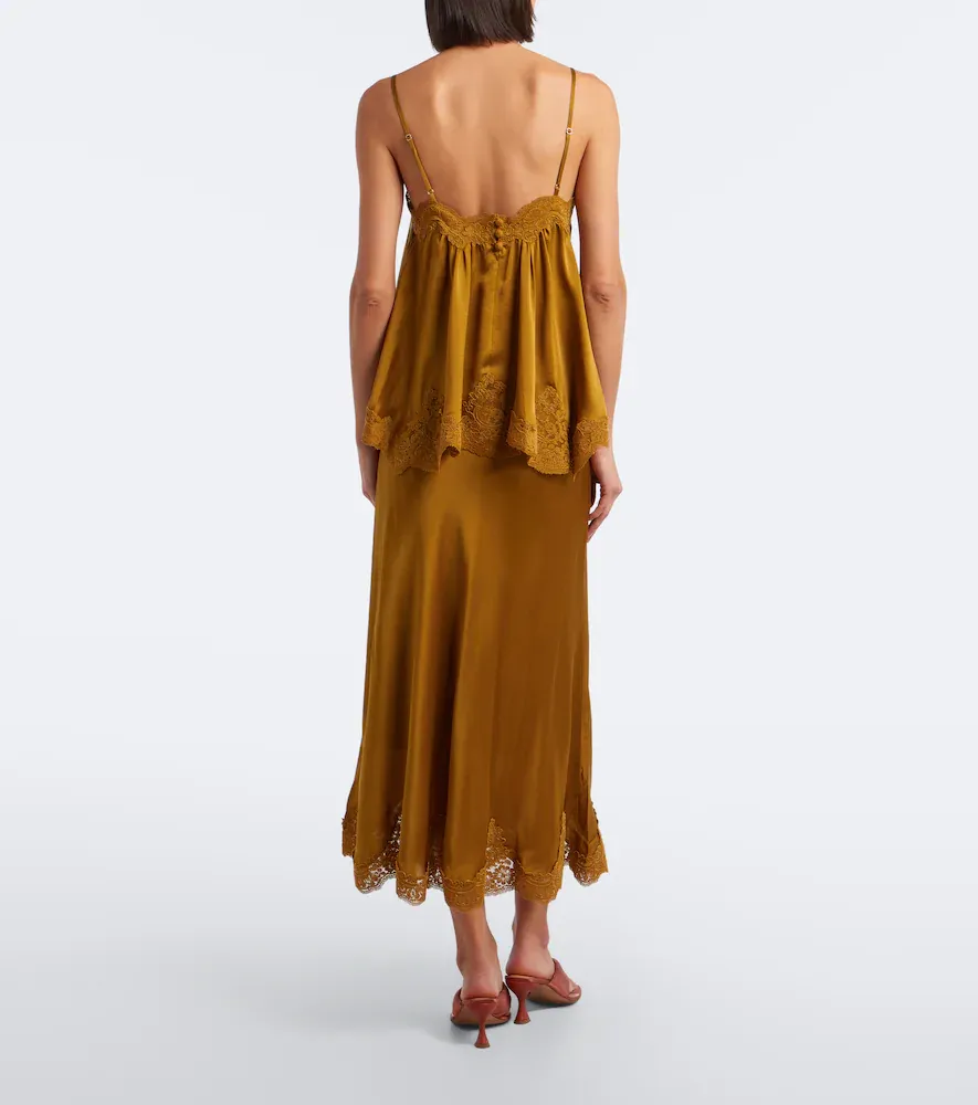 Zimmermann Clash lace-trimmed silk satin slip skirt | Thumbnail 2 Zimmermann Clash lace-trimmed silk satin slip skirt | Thumbnail 2