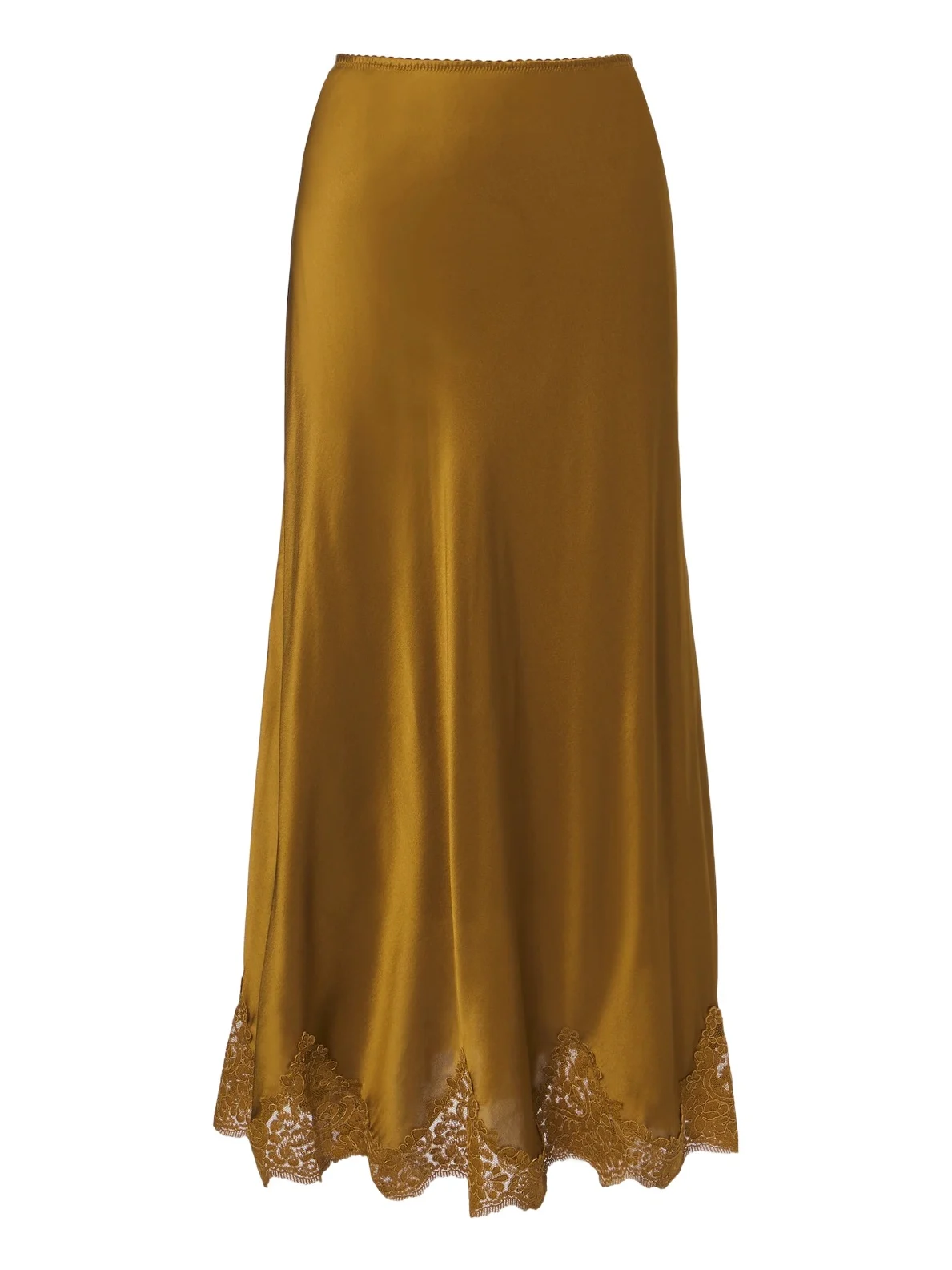 Clash lace-trimmed silk satin slip skirt Clash lace-trimmed silk satin slip skirt