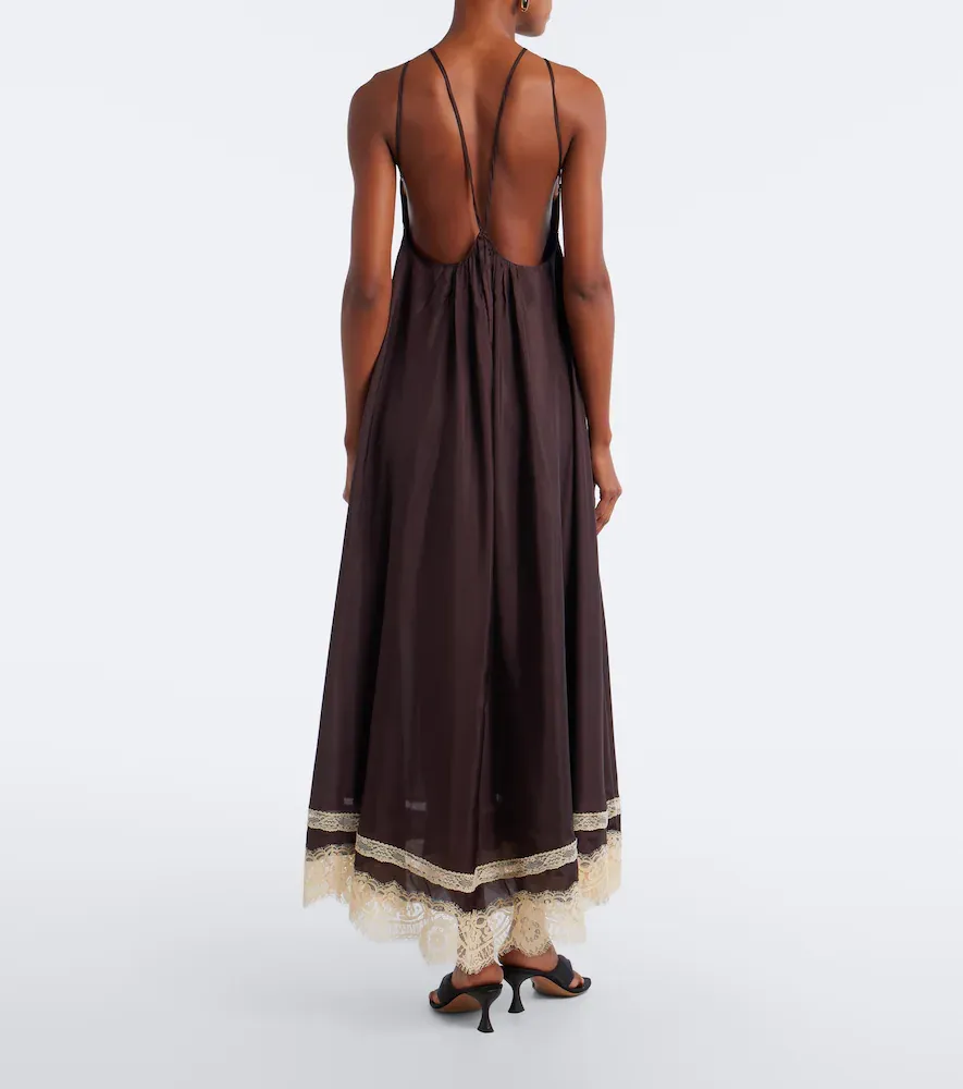 Zimmermann Echo lace-trimmed silk midi dress | Thumbnail 3 Zimmermann Echo lace-trimmed silk midi dress | Thumbnail 3