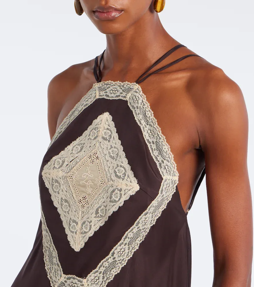 Zimmermann Echo lace-trimmed silk midi dress | Thumbnail 4 Zimmermann Echo lace-trimmed silk midi dress | Thumbnail 4
