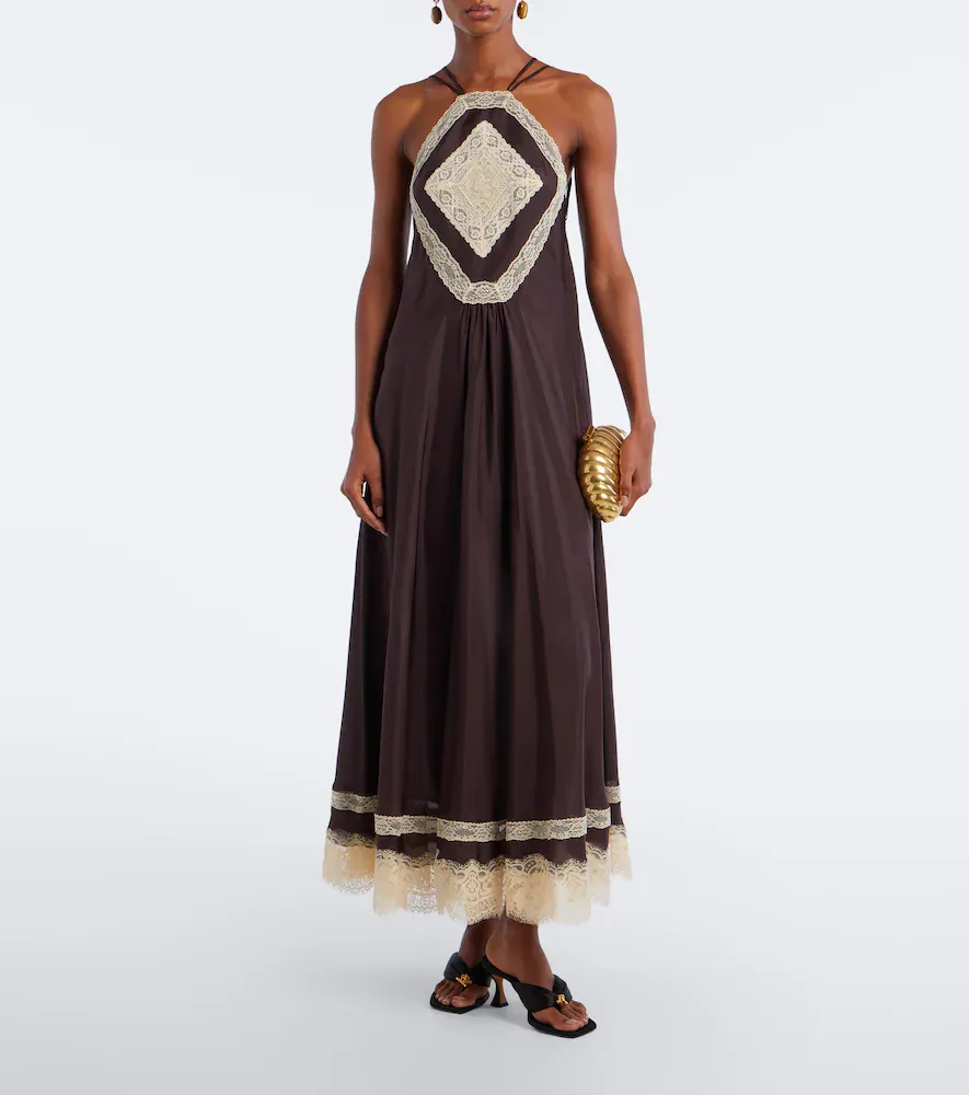 Zimmermann Echo lace-trimmed silk midi dress | Thumbnail 5 Zimmermann Echo lace-trimmed silk midi dress | Thumbnail 5