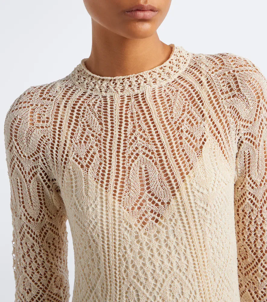 Zimmermann Fairlight ruffled pointelle midi dress | Thumbnail 3 Zimmermann Fairlight ruffled pointelle midi dress | Thumbnail 3