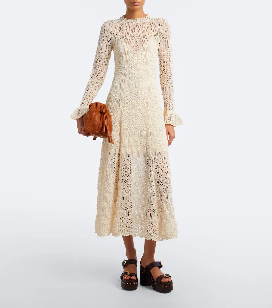 Zimmermann Fairlight ruffled pointelle midi dress | Thumbnail 4 Zimmermann Fairlight ruffled pointelle midi dress | Thumbnail 4