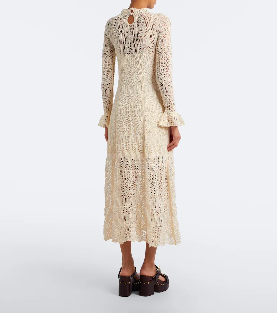Zimmermann Fairlight ruffled pointelle midi dress | Thumbnail 6 Zimmermann Fairlight ruffled pointelle midi dress | Thumbnail 6