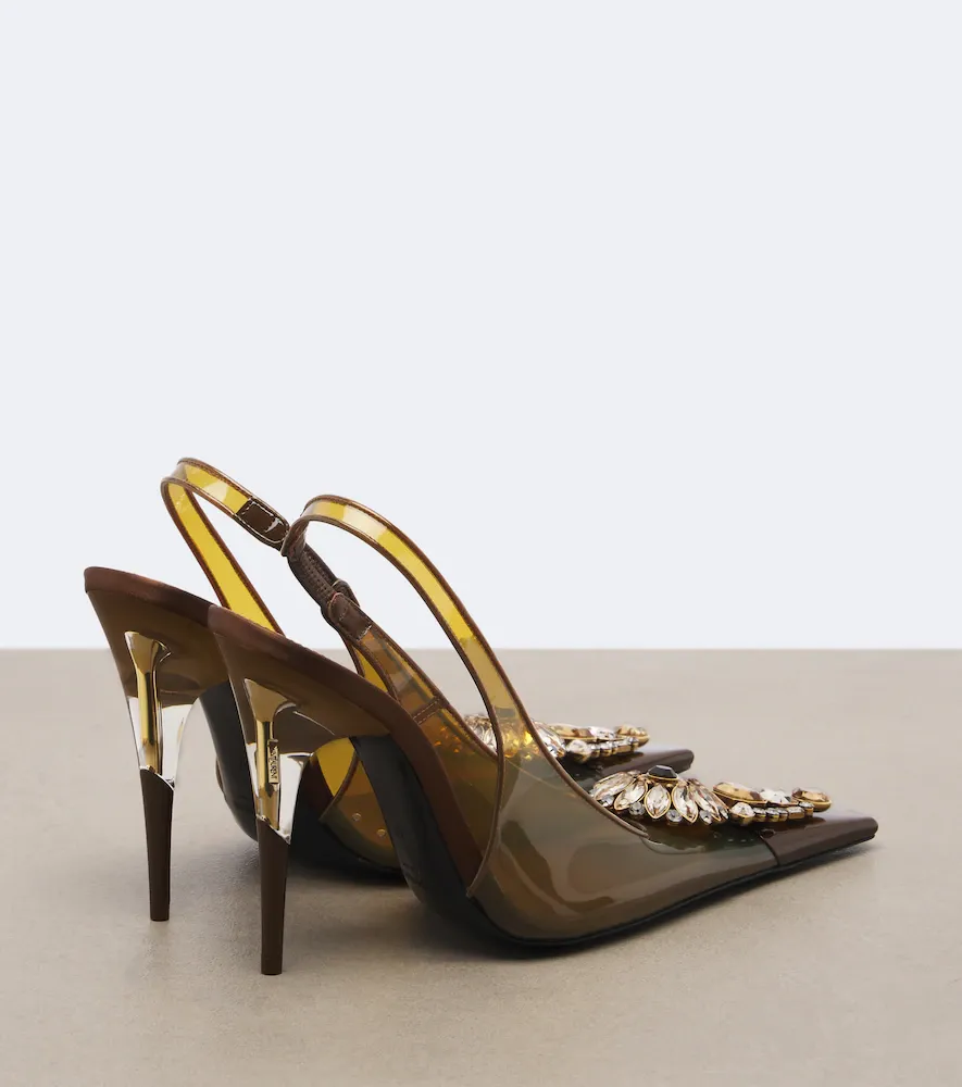 Saint Laurent Isabella embellished TPU slingback pumps | Thumbnail 3 Saint Laurent Isabella embellished TPU slingback pumps | Thumbnail 3