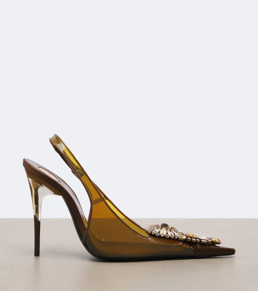 Saint Laurent Isabella embellished TPU slingback pumps | Thumbnail 4 Saint Laurent Isabella embellished TPU slingback pumps | Thumbnail 4