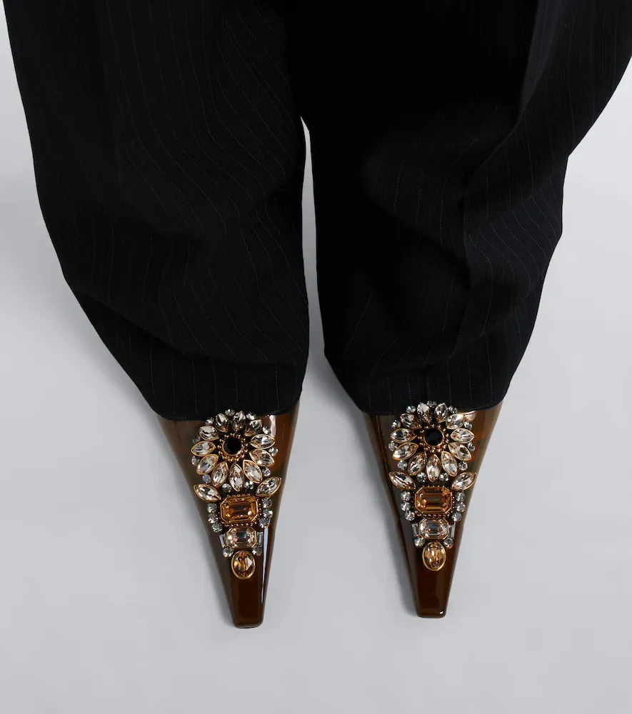 Saint Laurent Isabella embellished TPU slingback pumps | Thumbnail 6 Saint Laurent Isabella embellished TPU slingback pumps | Thumbnail 6