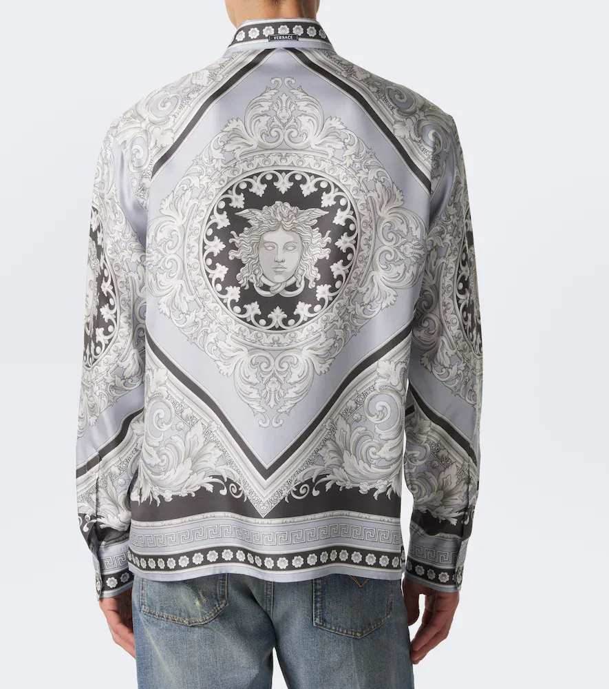 Versace Neoclassical Barocco silk twill shirt | Thumbnail 2 Versace Neoclassical Barocco silk twill shirt | Thumbnail 2