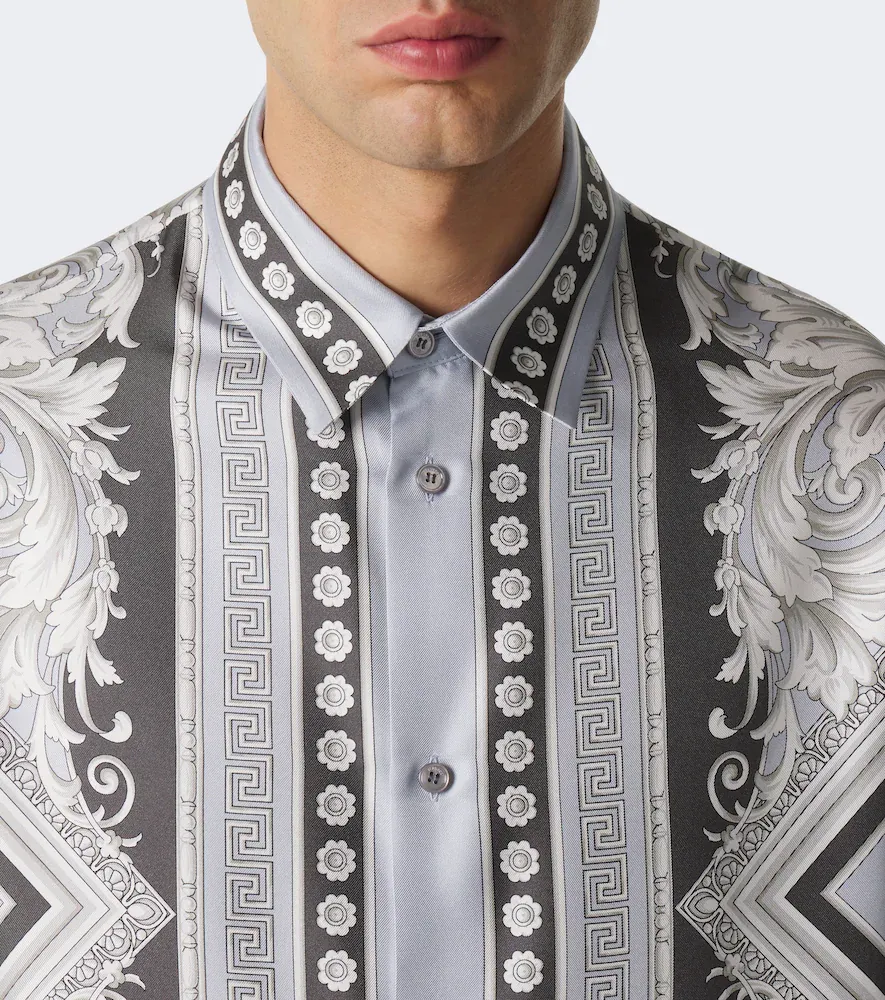 Versace Neoclassical Barocco silk twill shirt | Thumbnail 3 Versace Neoclassical Barocco silk twill shirt | Thumbnail 3
