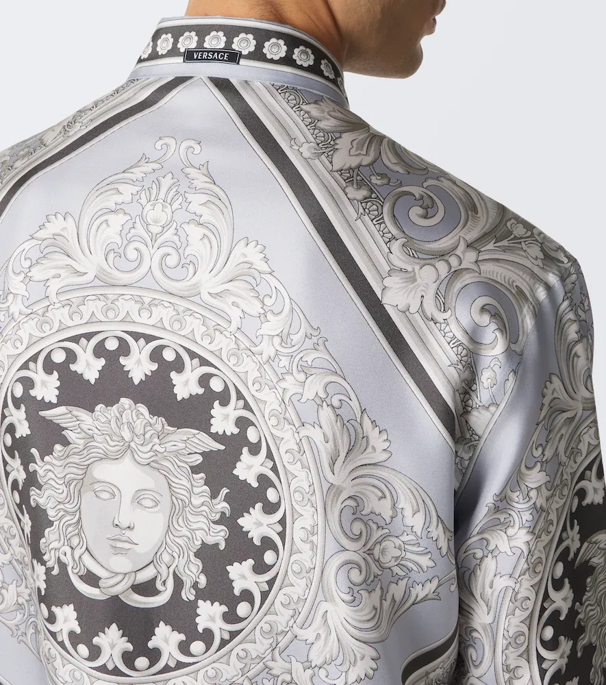 Versace Neoclassical Barocco silk twill shirt | Thumbnail 4 Versace Neoclassical Barocco silk twill shirt | Thumbnail 4