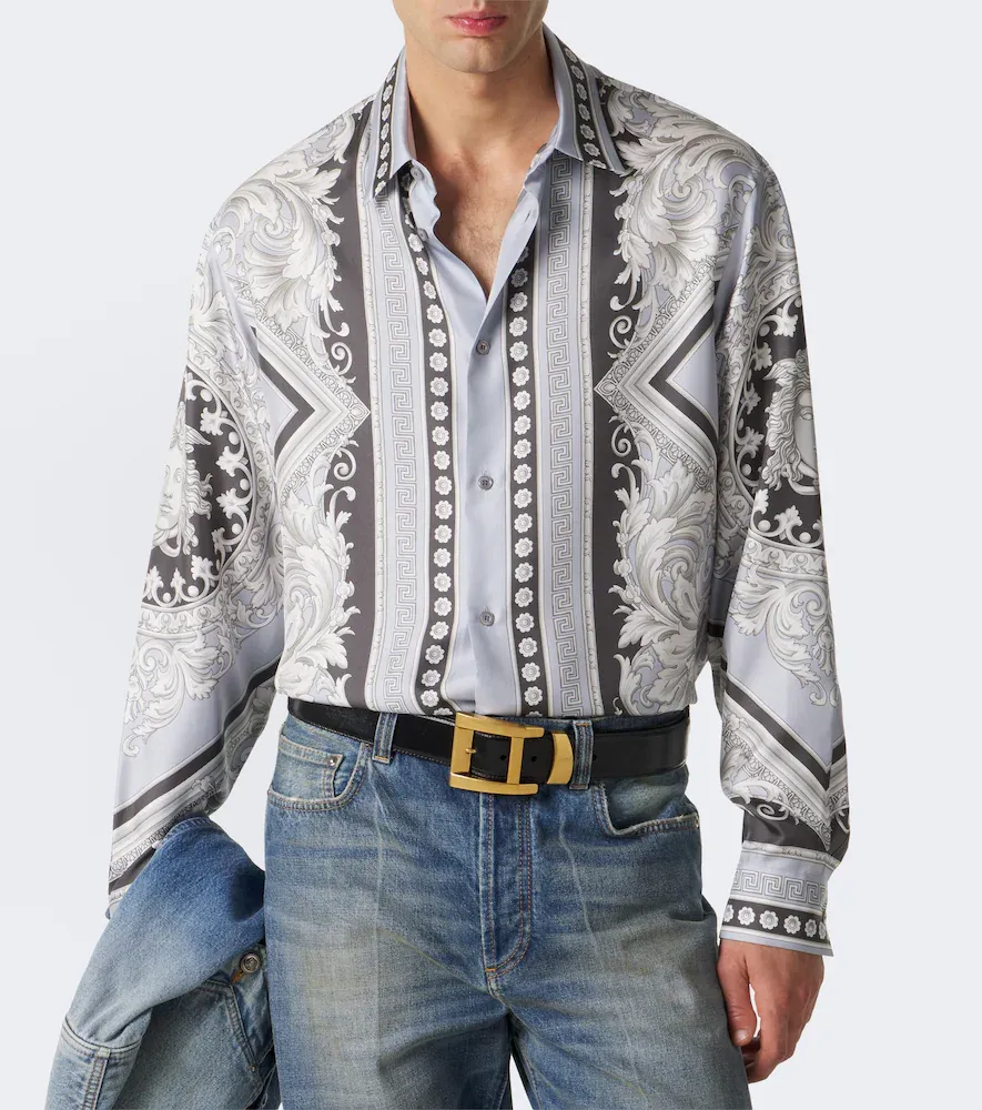 Versace Neoclassical Barocco silk twill shirt | Thumbnail 5 Versace Neoclassical Barocco silk twill shirt | Thumbnail 5