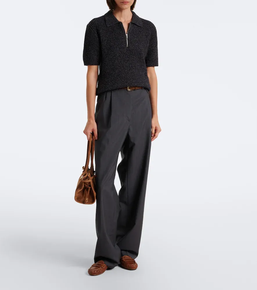 Prada Wool and cashmere mouliné polo sweater | Thumbnail 6 Prada Wool and cashmere mouliné polo sweater | Thumbnail 6