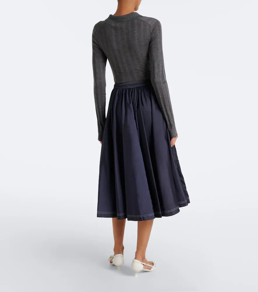 Prada Re-Nylon midi skirt | Thumbnail 4 Prada Re-Nylon midi skirt | Thumbnail 4
