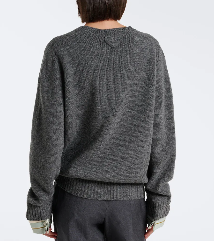 Prada Layered wool and cashmere sweater | Thumbnail 2 Prada Layered wool and cashmere sweater | Thumbnail 2