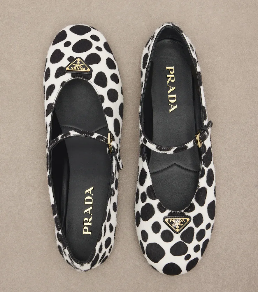Prada Cow-print calf hair Mary Jane flats | Thumbnail 4 Prada Cow-print calf hair Mary Jane flats | Thumbnail 4