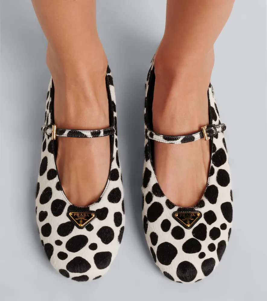 Prada Cow-print calf hair Mary Jane flats | Thumbnail 6 Prada Cow-print calf hair Mary Jane flats | Thumbnail 6
