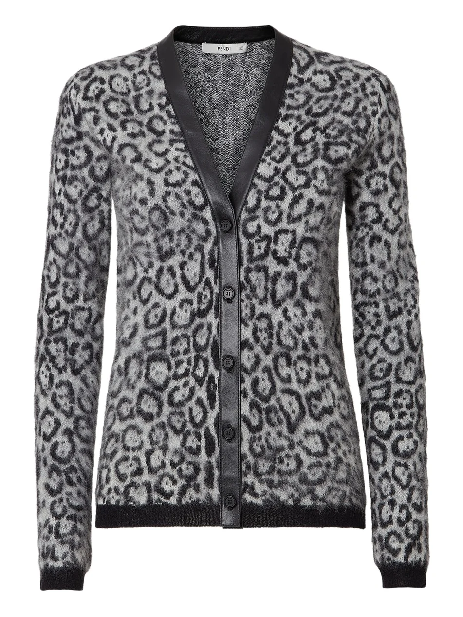 Mohair and Wool Jaguar Animalier Cardigan Mohair and Wool Jaguar Animalier Cardigan