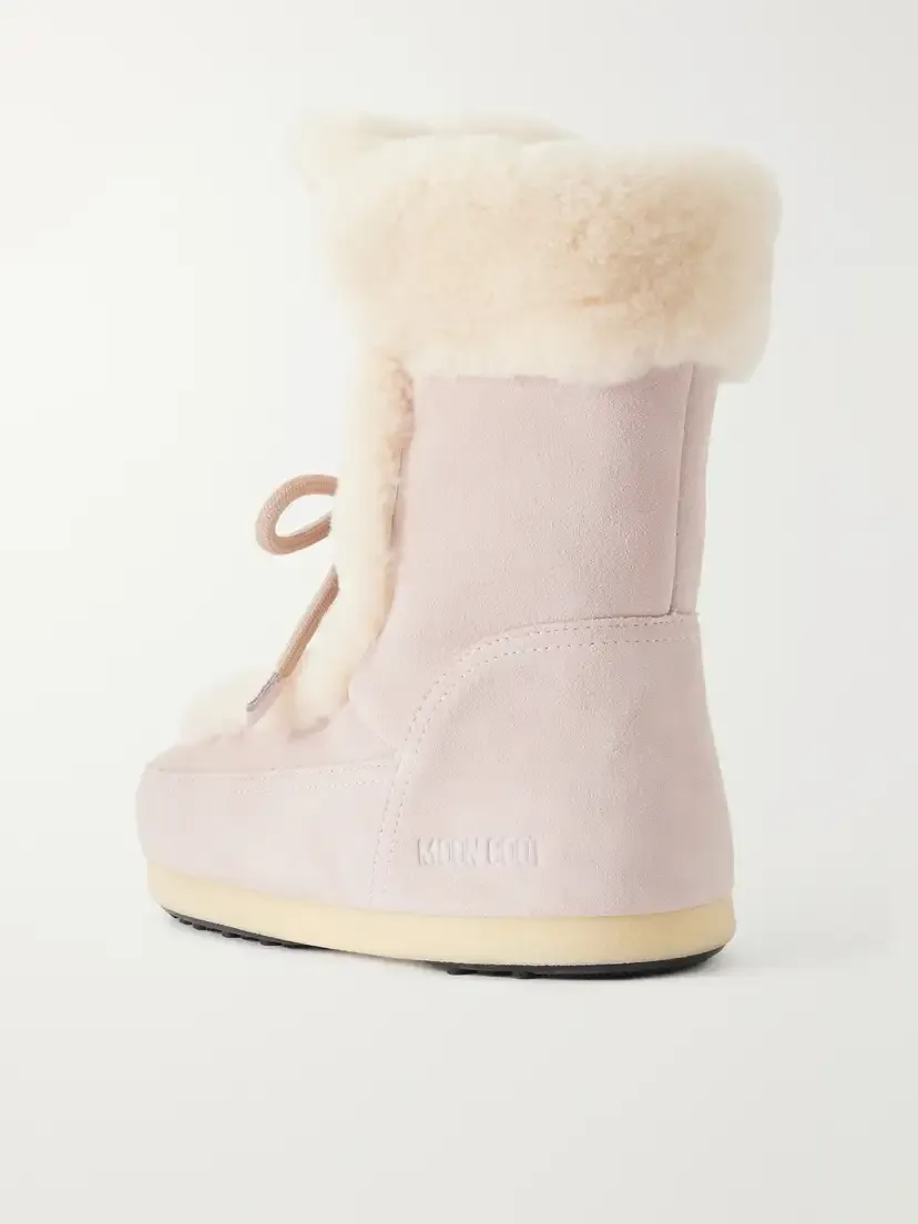 Moon Boot Evx Fairy Shearling-trimmed Suede Ankle Boots | Thumbnail 3 Moon Boot Evx Fairy Shearling-trimmed Suede Ankle Boots | Thumbnail 3