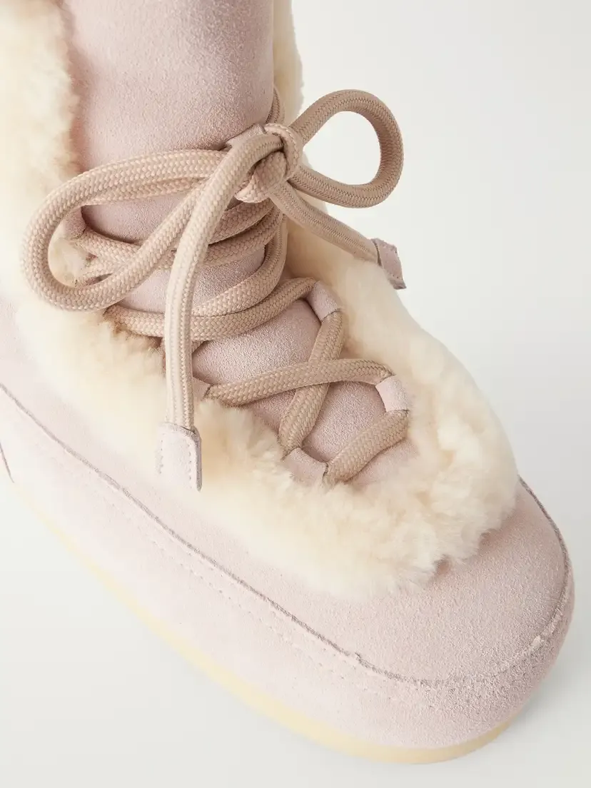 Moon Boot Evx Fairy Shearling-trimmed Suede Ankle Boots | Thumbnail 5 Moon Boot Evx Fairy Shearling-trimmed Suede Ankle Boots | Thumbnail 5