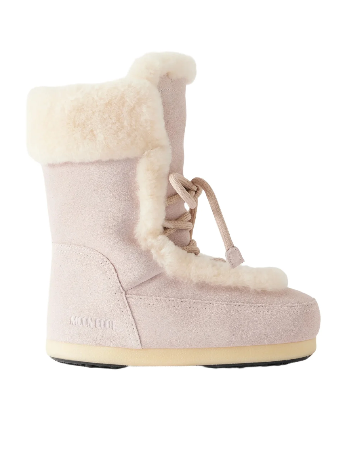 Moon Boot Evx Fairy Shearling-trimmed Suede Ankle Boots