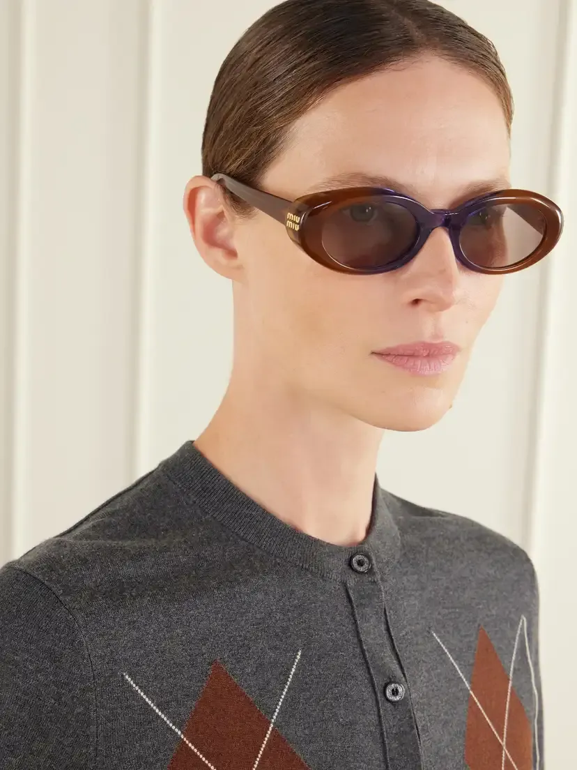 Miu Miu Eyewear Round-frame Acetate Sunglasses | Thumbnail 2