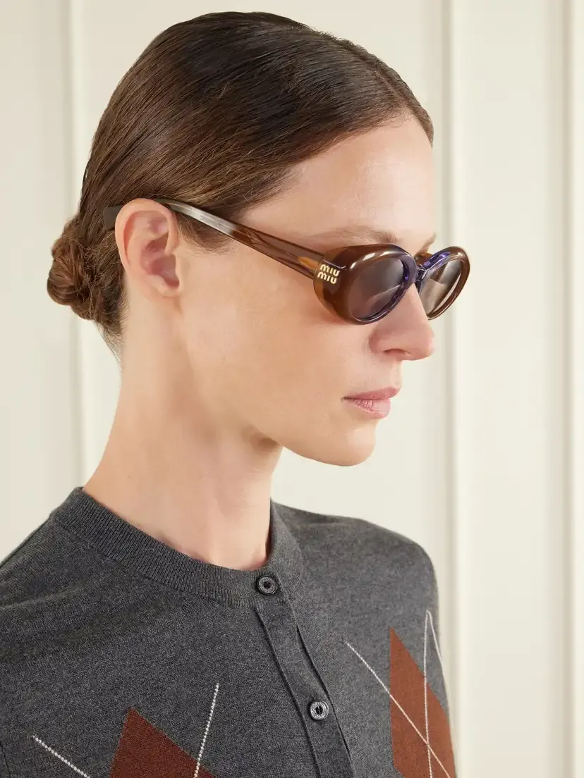 Miu Miu Eyewear Round-frame Acetate Sunglasses | Thumbnail 5