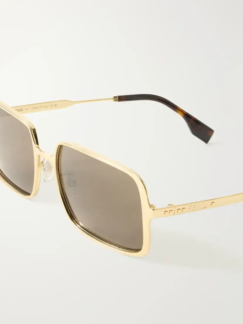 FENDI EYEWEAR Square-frame Metal Sunglasses | Thumbnail 4