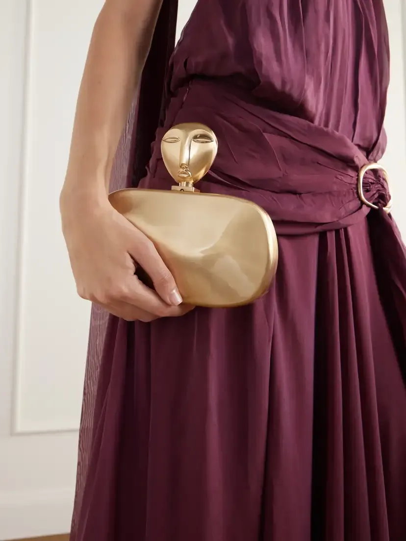 Cult Gaia Eve Gold-tone Aluminum Clutch | Thumbnail 2 Cult Gaia Eve Gold-tone Aluminum Clutch | Thumbnail 2