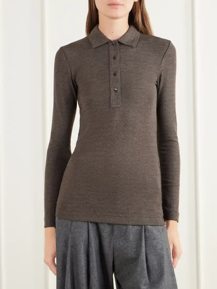 Brunello Cucinelli Wool-blend Polo Shirt | Thumbnail 3