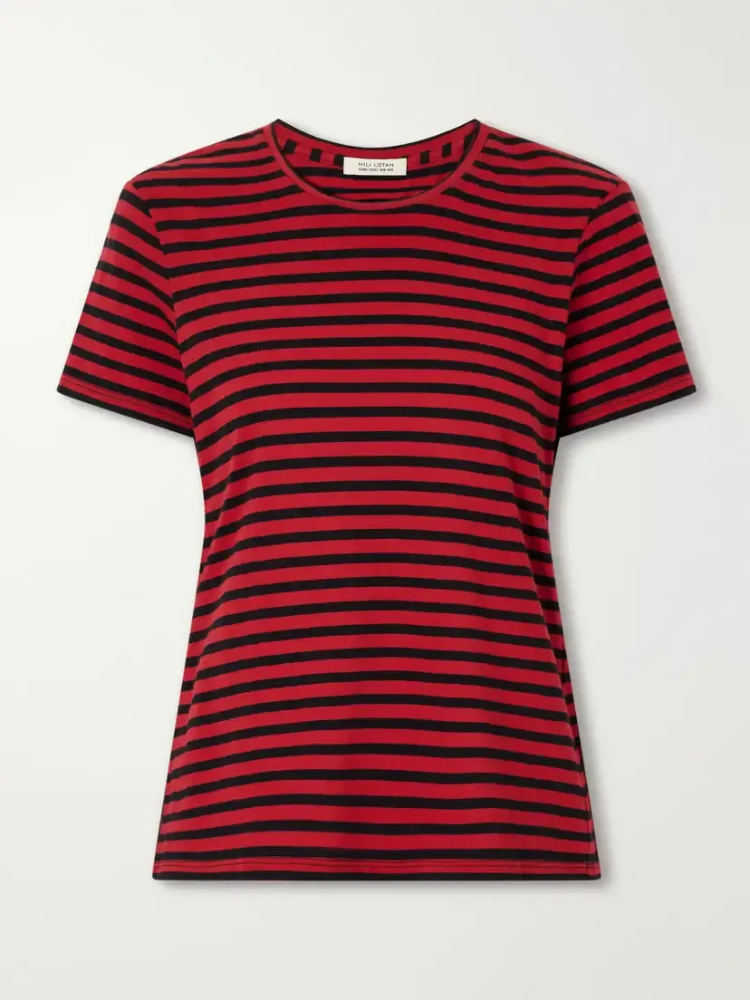 Nili Lotan Lana Striped Cotton-jersey T-shirt | Thumbnail 2 Nili Lotan Lana Striped Cotton-jersey T-shirt | Thumbnail 2