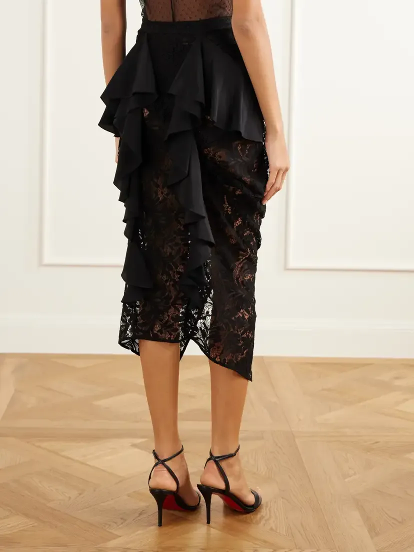 Sharon Wauchob Kinga Draped Lace Midi Skirt | Thumbnail 3 Sharon Wauchob Kinga Draped Lace Midi Skirt | Thumbnail 3