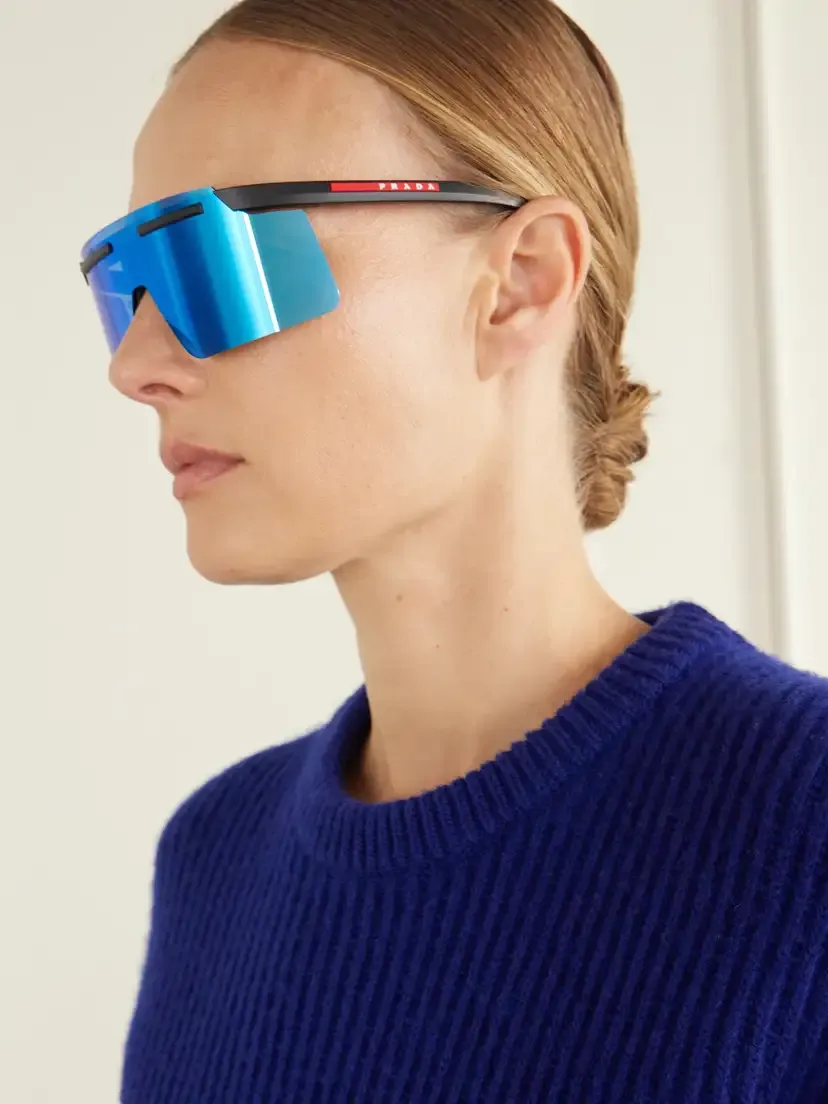 PRADA EYEWEAR Shield D-frame Acetate Sunglasses | Thumbnail 5 PRADA EYEWEAR Shield D-frame Acetate Sunglasses | Thumbnail 5
