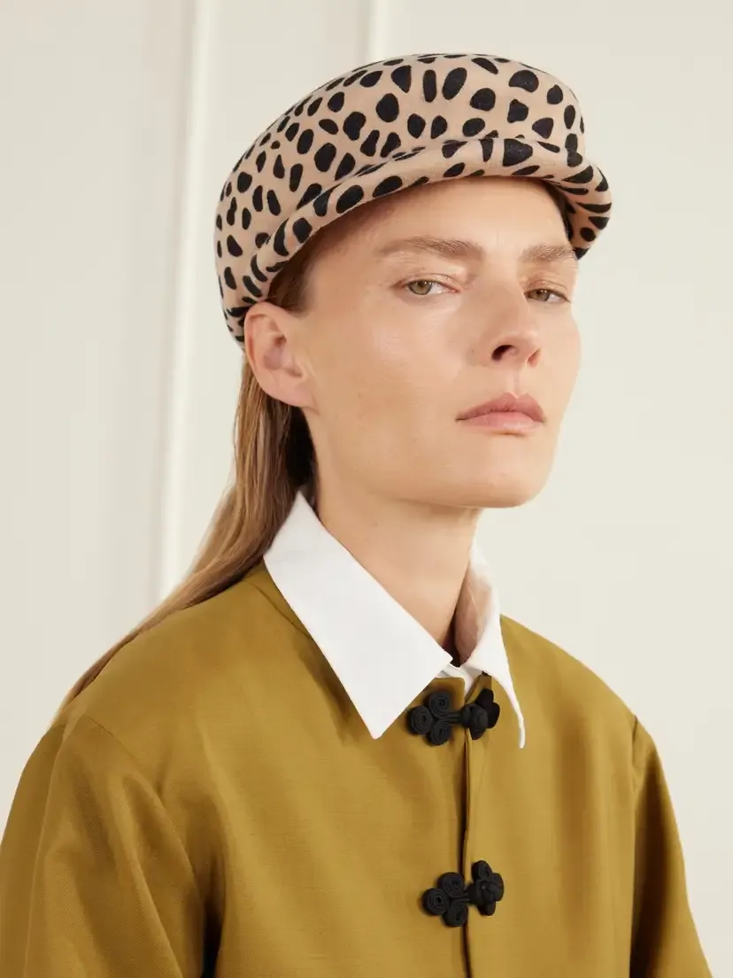 Gigi Burris Laurel Leopard-print Wool-felt Cap | Thumbnail 2 Gigi Burris Laurel Leopard-print Wool-felt Cap | Thumbnail 2