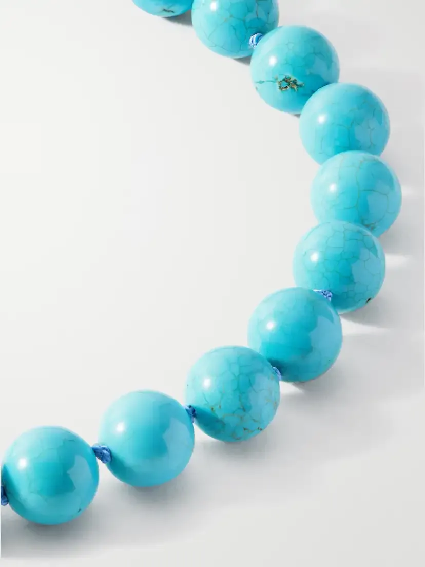 Jennifer Behr Louisa Gold-plated Turquoise Necklace | Thumbnail 4