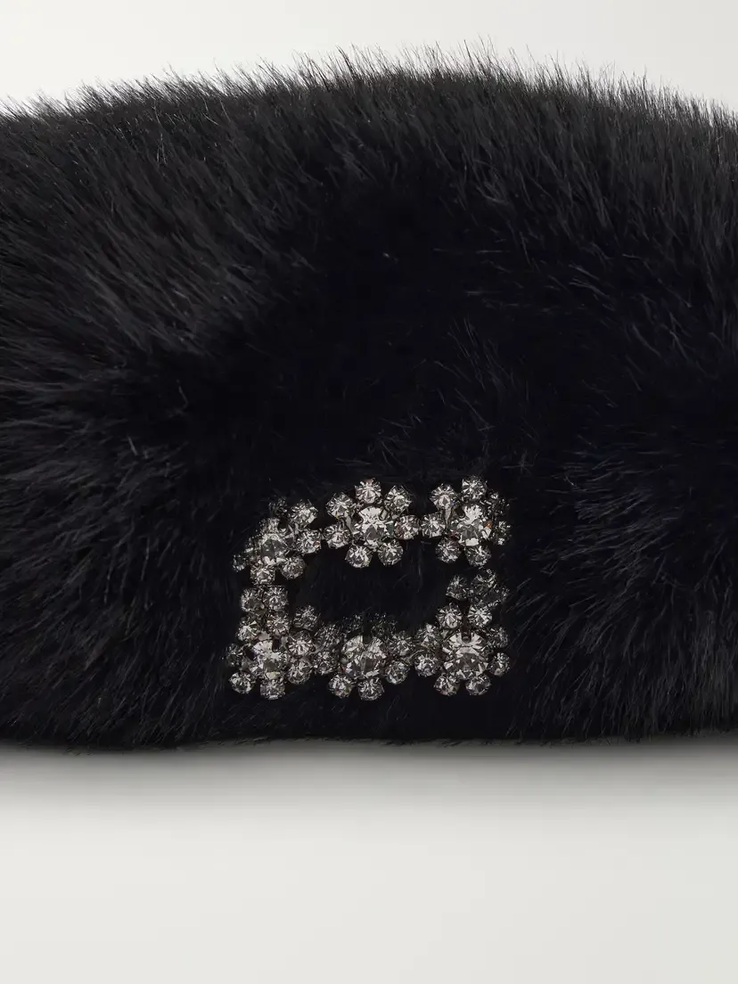Roger Vivier Crystal-embellished Plush Beret | Thumbnail 4 Roger Vivier Crystal-embellished Plush Beret | Thumbnail 4