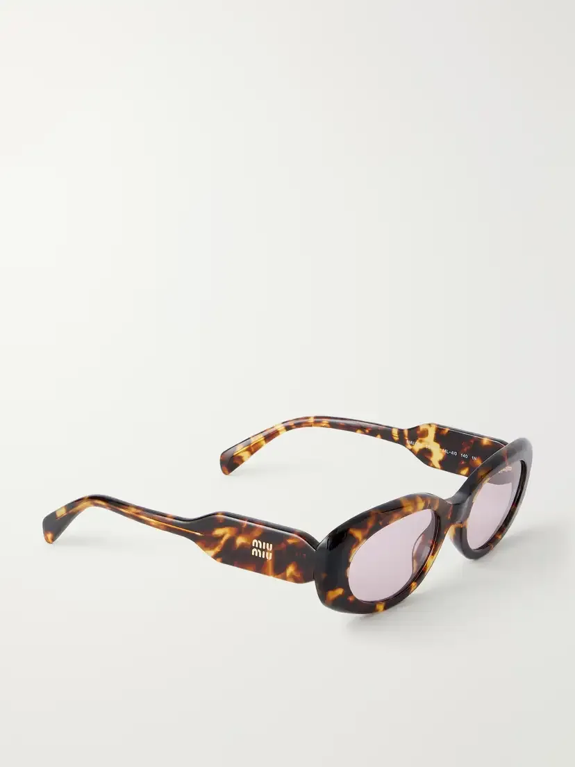 Miu Miu Eyewear Round-frame Tortoiseshell Acetate Sunglasses | Thumbnail 3