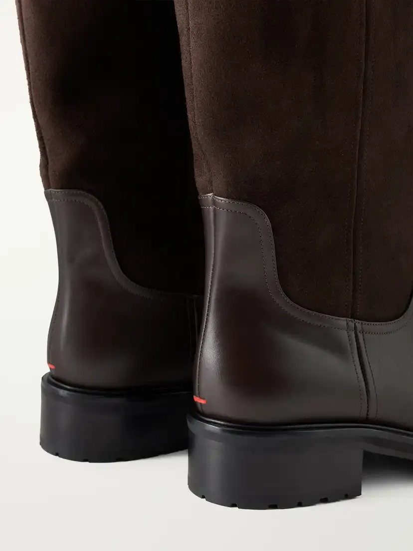 aeyde Theo 15 Shearling-trimmed Suede And Leather Knee Boots | Thumbnail 5 aeyde Theo 15 Shearling-trimmed Suede And Leather Knee Boots | Thumbnail 5
