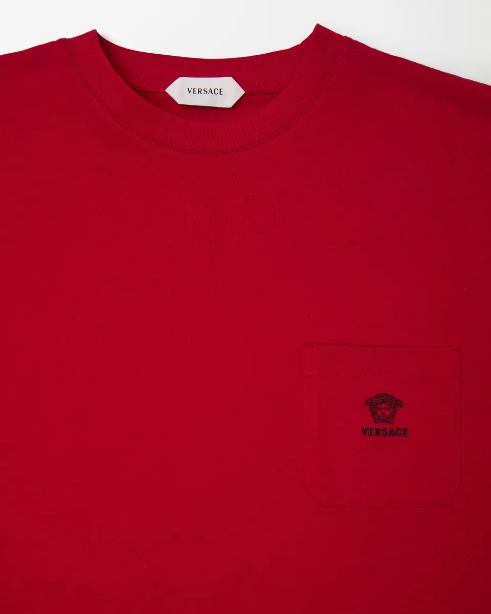 Versace Embroidered Cotton-Jersey T-Shirt | Thumbnail 2