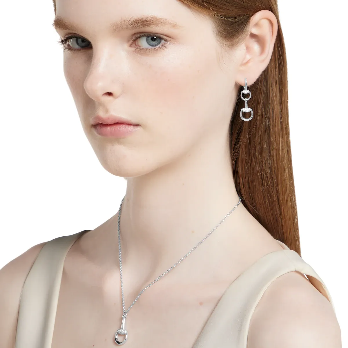 Gucci Horsebit 18K Drop Diamond Earrings | Thumbnail 3 Gucci Horsebit 18K Drop Diamond Earrings | Thumbnail 3